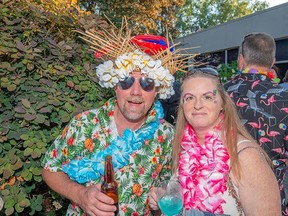 Tim and Robin Kozachuk pose for a photo at the Alzheimer Society of Sarnia-Lambton's inaugural It's Five O'Clock Somewhere gala in 2019 at the Sunbridge Hotel in Point Edward. The third annual fundraiser is scheduled for Aug. 21 at Alternate Grounds Dockside and Sarnia Bay Marina. Submitted