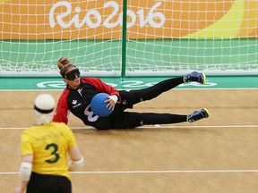Megan Mahon is seen here in action playing for Team Canada's Paralympic goalball team during the 2016 Games held in Rio de Janeiro.

Supplied/Canadian Paralympic Committee