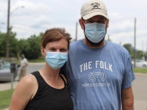 AFter battling COVID-19 for more than two months, Mike VanNetten was able to leave Hamilton General Hospital, accompanied by wife, Sarah. Submitted