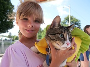 Sierra Harvey entered her cat in the 2019 Tillsonburg Tri-County Fair pet show. The fair is expected to return in 2022. (Chris Abbott/Norfolk and Tillsonburg News)