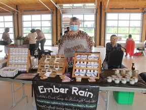 Ember Rain's Liisa Reid displayed handcrafted soaps and beauty products.TP.JPG