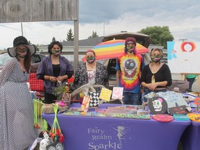Members of Coy Wolf Art Club were at the Cochrane Handmade 705 Market to display and sell their works..TP.JPG