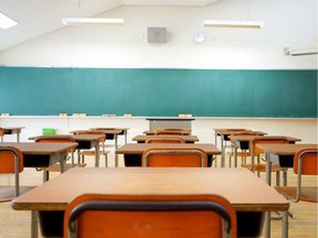 File photo of a school classroom. PHOTO BY MAROKE /Getty Images/iStockphoto