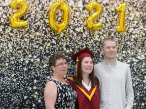 Wetaskiwin Composite High School provided photo opportunities with friends and family during the 2021 Grad.
Christina Max
