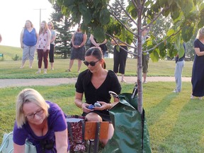 Friends and community members grieving the loss of Shekinah Kazadi gathered at By-The-Lake Park to dedicate a tree and plaque for the 13-year-old who drowned in the lake Canada Day.
Christina Max