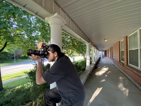 Stratford filmmaker Samuel Davey scouts filming locations in and around the old People Care Nursing home in Stratford as he and actor/filmmaker Sean Dolan prepare to begin shooting their upcoming short film, Wilfrid, based on Australian best-selling author Mem Fox's children's book, Wilfrid Gordon McDonald Partridge. Submitted photo