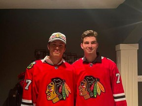 Kirby and Colton Dach, two brothers from Fort Saskatchewan, will both be playing for the NHL's Chicago Blackhawks following the recent draft. Photo Supplied via Instagram / @coltondach