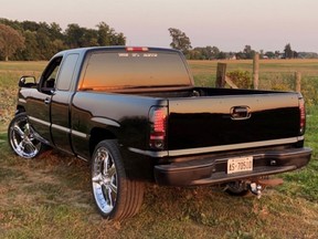 This pickup truck was reported stolen from a Cockshutt Road residence near Waterford. The theft occurred on July 31.