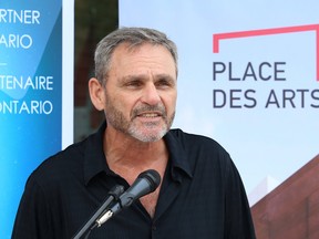 Leo Therrien, executive director of Place des Arts, makes a point during a funding announcement at Place des Arts in this file photo.