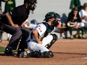 Sherwood Park Dukes are defeated 13-9 by the St Albert Cardinals in 18U AAA Tier 1 baseball action. This is the Dukes last home game of the 2021 season.