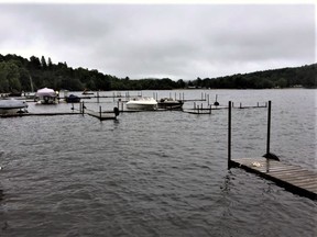 The owner of Doe Lake Campground Rizzort took this image of his docks on Friday, four days after Monday's major rainfall that saw the water level in Doe Lake rise significantly.
Anthony Rizzo Photo