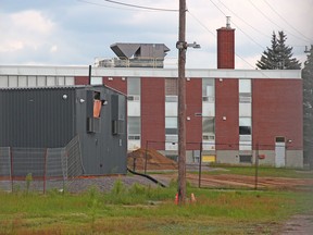 The low-barrier shelter on Chippewa Street West, pictured July 27. Nugget File Photo