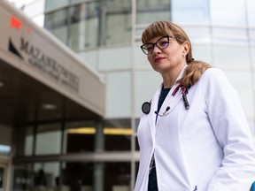 Infectious diseases specialist Dr Lynora Saxinger outside the Mazankowski Heart Institute at the University of Alberta in Edmonton on Friday, March 5, 2021. IAN KUCERAK/Postmedia