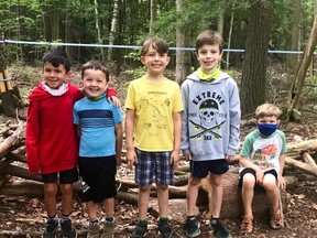 Participants at Forest School are out standing in their field. Submitted photo