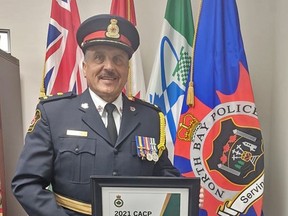 North Bay Police Chief Scott Tod has been awarded the 2021 Recognition Award by the Canadian Association of Chiefs of Police. Submitted Photo