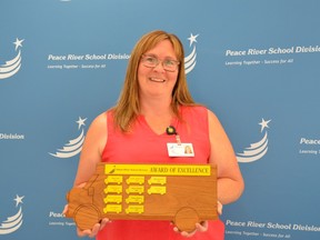 Peace River School Division (PRSD) school bus driver, Julie Stach has been selected as the recipient of the 2021 PRSD Transportation Award of Excellence. This award is rewarded annually and is unique to the PRSD as it celebrates the dedication and commitment of transportation staff.