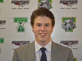 Former Portage Terriers defender Dean Stewart is now a member of the Manitoba Moose. (file photo)