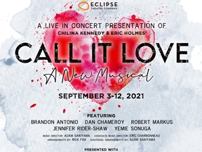 Written by Stratford Festival and Broadway alumnus Chilina Kennedy and television writer and producer Eric Holmes, the new musical, Call It Love, will be presented in concert at the Stratford Perth Museum from Sept. 3-12. Submitted image