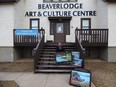 Grande Prairie artist, Suzanne Sandboe is bringing her next exhibit to Beaverlodge. Here, she poses in front of BACS with some of the paintings she’ll display in her show, Where Ya To? Images of the East Coast, opening in the Main Gallery August 29.