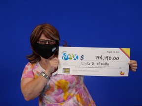 Linda Beckett of Delhi scored a big win in the June 18 LottoMax draw. – OLG photo