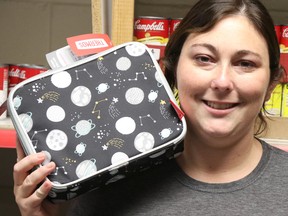 Sara McCleary, marketing and fundraising coordinator at St. Vincent Place, highlights Lunches for Learning on Wednesday, Aug. 25, 2021 in Sault Ste. Marie, Ont. (BRIAN KELLY/THE SAULT STAR/POSTMEDIA NETWORK)