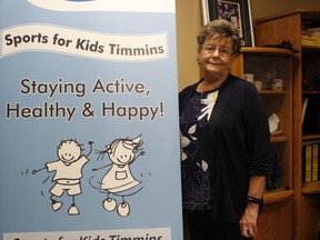 Sports For Kids Timmins president Colleen Landers indicated her organization has managed to survive during the COVID-19 pandemic by making changes to the way it operates. It hasn’t, however, strayed away from its mandate of helping children from low-income families  enjoy get an opportunity to play the sports they love. RICHA BHOSALE/THE DAILY PRESS