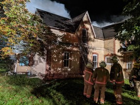 Norfolk fire officials credit a dog for alerting residents of this home to a fire late Sunday night. Two occupants of the home at 557 Windham Road 6 made it out of the structure without serious injury. However, the dog was not so fortunate and was found dead inside once the emergency had been brought under control. – Norfolk County Fire Department photo