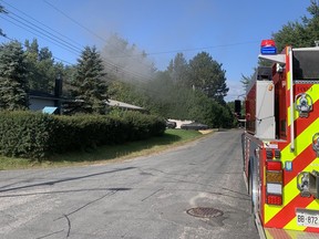 Seven stations responded to a fire at a bungalow on Velma Street in Val Therese on Monday.