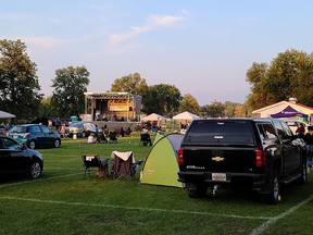 The great physical distancing done at the Whoop and Hollar Folk Festival over the weekend. (supplied photo)