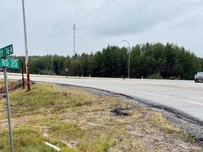 The Ministry of Transportation is upgrading several street lights near the intersection of Highway 16A and Range Road 20 in Parkland County and is continuing to monitor the intersection. Submitted photo.