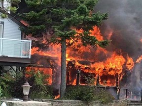 No word what caused the fire August 10 that levelled this cottage on Sunset drive between Kincardine and Port Elgin.