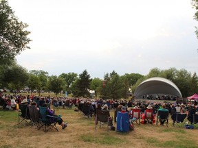 The Edmonton Symphony Orchestra entertains at the Legacy Park Band Shell. Photos by James Bonnell.
