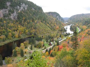 The Agawa Canyon Train Tour North Of Sault Ste.Marie Ontario. ¤ Picture taken at the Canyon 2007-09-28 @11:30 AM. ¤ The Rugged Wilderness of Algoma Country, the crispiness of the air and the leaves on the Canyon Floor reward us with an incredible Fall¤experience. ¤¤ ¤¤¤¤¤¤¤¤¤¤¤¤¤¤¤¤¤ Rose-Marie Labbe