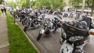 Numbers were way down as former attendee's said the numbers were about 1/4 of a usual attendance at the Port Dover Friday 13th biker gathering.  

Rather than have bikes parked down the middle of the main drag, they were put into side streets and lots, giving pedestrians much more room to walk.

One longtime attendee Dennis Anilowski said "this is just nothing, 10,000 bikes at best, sometimes there have been more than 100,000"

(Mike Hensen/Postmedia Network)