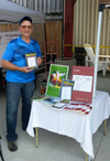 Huron-Kinloss children’s author Michael O’Neill brought his books with takes of animal antics – including Lydia the double-jointed lamb – as the Brucedale Press author- of-the-week at downtown Port Elgin Farmers’ Market August 4.