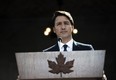 Prime Minister Justin Trudeau speaks at a news conference at Rideau Hall in Ottawa after meeting with Gov. Gen. Mary Simon Sunday to ask her to dissolve Parliament, triggering an election.