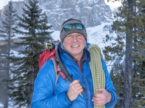 Climbing legend Barry Blanchard of Canmore suited up for ice climbing. Postmedia file photo.