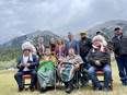 A derogatory nickname for a Canmore peak was restored to its traditional name, Anû Kathâ Îpa, which translates in English as Bald Eagle Peak, declared by Stoney Nakoda elders at a ceremony held at Canmore Visitor's Center on Aug.23, 2021. Photo Marie Conboy/ Postmedia.