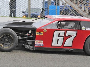 With a new car number to honour the memory of her friend Melissa Bullen, Belleville's Willow Barberstock is campaigning the No. 67 ride during the 2021 Ontario Modifieds Racing Series schedule. JIM CLARKE PHOTO