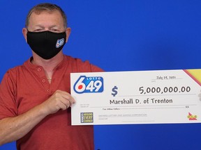 Marshall Dominey of Trenton has that "6/49 feeling" after winning a Lotto 6/49 top prize worth $5 million in the June 2 draw. SUBMITTED PHOTO
