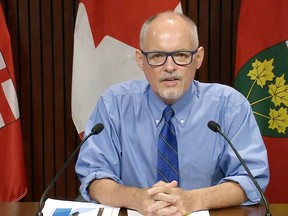 Ontario's chief medical officer of health, Dr. Kieran Moore, announces new measures to combat the spread of the coronavirus' Delta variant on Tuesday, Aug. 17, 2021. YouTube/Postmedia Network