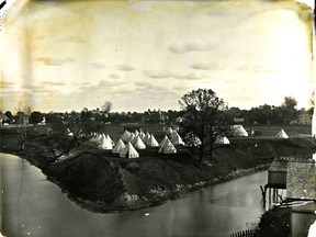 Tecumseh Park was originally known as The Barracks Grounds. This photo was taken during the 1880s when it was transitioning from military to civilian use. The barracks was removed in 1880. John Rhodes photo
