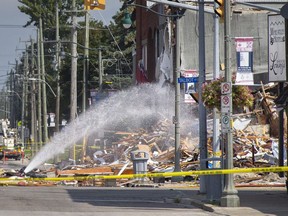 Wreckage is shown from the Aug. 26 explosion in downtown Wheatley. Dax Melmer