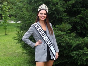 Melanie Renaud, 24, of Chatham, made triumphant return to beauty pageants after taking time off to go to university, to win the Miss Galaxy Canada national title on Sunday in Toronto. Ellwood Shreve/Chatham Daily News/Postmedia Network