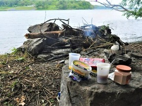 Part of a homeless camp on Cornwall's waterfront, taken in July 2021. Francis Racine/Cornwall Standard-Freeholder/Postmedia Network