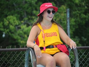 City lifeguard Catherine Seguin at work on Thursday afternoon at the St. Joseph Park Pool in Cornwall. Photo on Thursday, August 12, 2021, in Cornwall, Ont. Todd Hambleton/Cornwall Standard-Freeholder/Postmedia Network