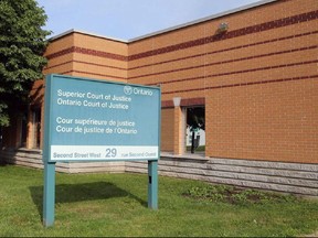 The courthouse that houses the Ontario Superior Court and Ontario Court of Justice in Cornwall, Ont. JEAN LEVAC/POSTMEDIA