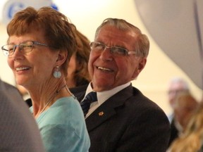 Frances and Guy Lauzon at the head table at the former MP's retirement celebration in June of 2019. Cornwall Standard-Freeholder/Postmedia Network