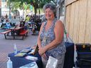 Cynthia Hum, from Ingleside, at her Chum Creations Mosaic table, at Cornwall Art Walk.  File photo Friday August 27, 2021 in Cornwall, Ont.  Todd Hambleton/Cornwall Standard-Freeholder/Postmedia Network