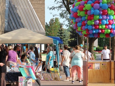 Some of the booths and displays at the west side of Cornwall Square. Photo on Friday, August 27, 2021, in Cornwall, Ont. Todd Hambleton/Cornwall Standard-Freeholder/Postmedia Network